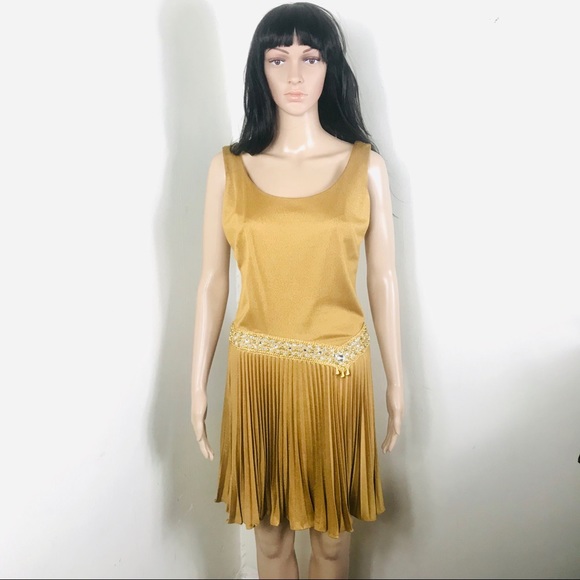 Vintage Gold embellished party dress - Picture 2 of 8